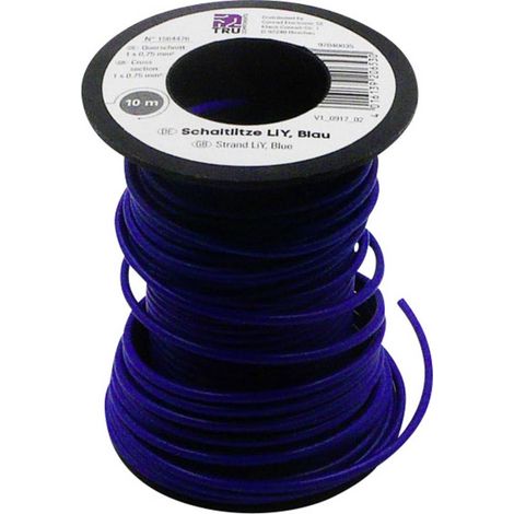 CAVO PER CABLAGGI LIY 1 X 0.75 MM² BLU TRU COMPONENTS 1564476 10 M (1/2)
