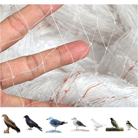 Filet de protection anti-oiseaux de jardin 10,1 x 4 m, transparent, protège les plantes et les arbres fruitiers (1/4)