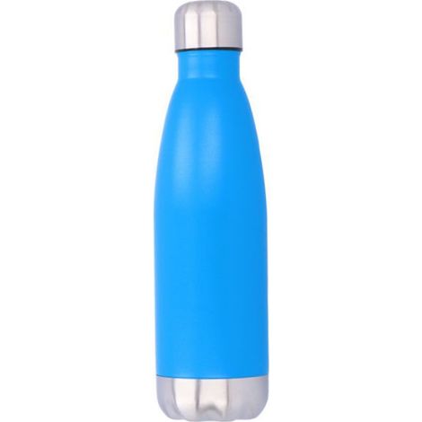 Bouteille Isotherme - Acier Inoxydable - 500 Ml - Double Paroi - Bleu - Pour Boissons Gazeuses Sport Camping (1/5)