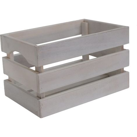 TrendLine Holzbox weiß lasiert 28 x 18,5 x 17 cm (L x B ) Boxen