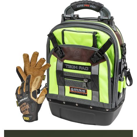 Sac à dos à outils avec gants en cuir Mechanix