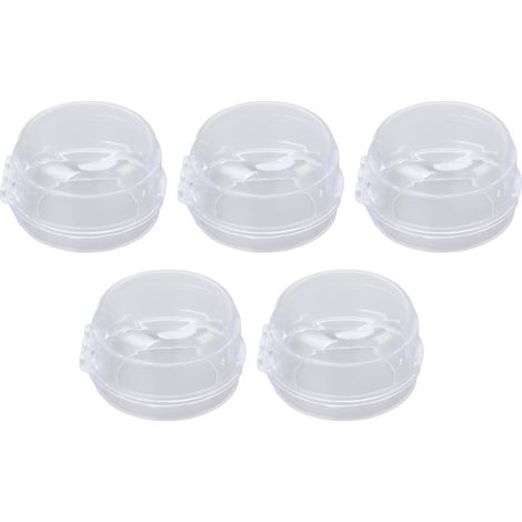 Protection enfant pour bouton de cuisinière à gaz, résistante aux hautes températures, protection enfant pour bouton de four, blanc transparent (1/4)