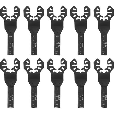 Lame De Scie Oscillante - 10 mm - Acier Rapide - Pour Bois Plastique Metal Mou - Lot De 10 (1/5)