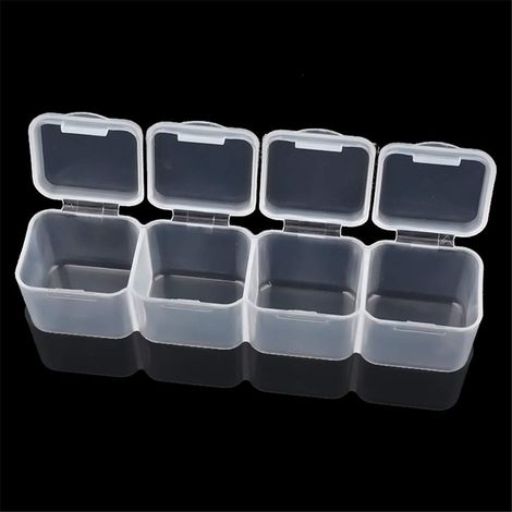 Boîte de Rangement Transparente 28 Cases pour Strass et Perles à Ongles (1/5)