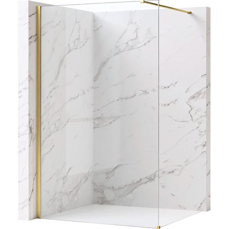 PARETE DOCCIA FISSA REA FLEXI 120 WALK-IN BRUSHED GOLD (1/5)