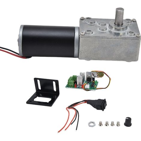 Motoréducteur 12V - Kit Complet - Double Roulement - Vitesse Variable - Pour Rideau et Affichage (1/5)