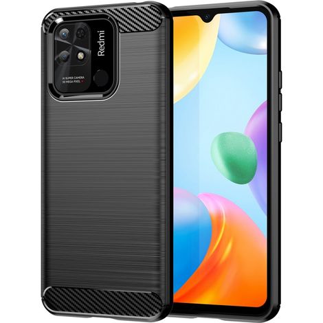 Custodia per Xiaomi Redmi 10C, Karbon, nera (1/5)