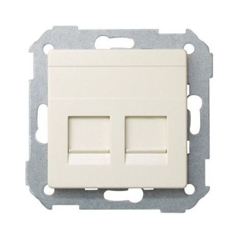 Tapa Simon 82 informática RJ AMP doble 82006  Marfil 82006-31