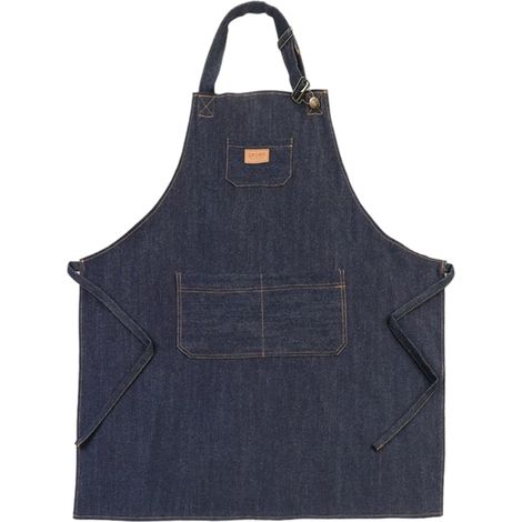 Tablier de cuisine en denim antifouling - MARQUE - grande taille 84x68cm (1/5)