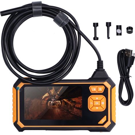 Caméra Endoscopique Industrielle HD 1080P Étanche, Monoculaire, Écran 4,3 Pouces, Sonde Rigide 5 Mètres (16,4 Pieds) (1/5)