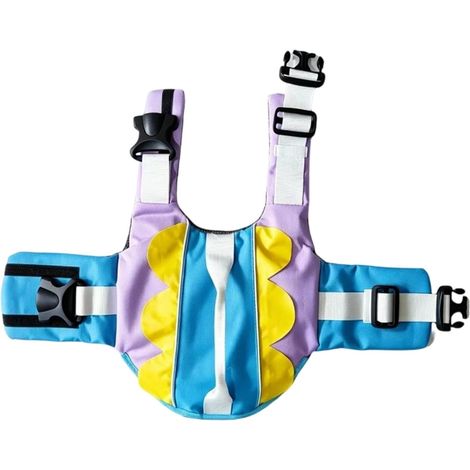 Veste De Natation pour Chien Sangle Ajustable Haute Flottabilité Vêtement Gilet de natation pour chien en piscine Pour Piscine Plage Pêche Kayak Canoë Races Petites Moyennes Gr (1/5)