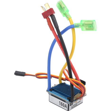 Wasserdichter 160A Dual-Way Brushed ESC 5V 1A BEC-Drehzahlregler für 1/12 RC-Cars (1/5)