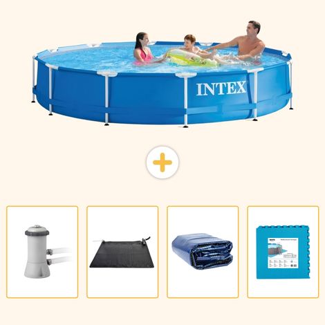 Intex Piscine Tubulaire Ronde - 366x76 cm - 5-pièces S340 (1/5)