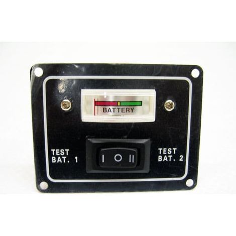 Battery Test Switch Panel 2 Way 12V (IP65 Water Resistant Gauge Rocker Boat) (1/2)