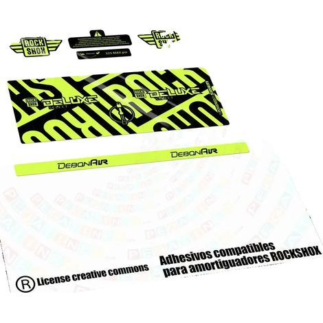 Stoßdämpfer-Aufkleber, langlebiges Vinyl, anpassbare Farben, Gelb FLUOR (1/2)