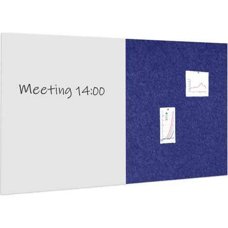 Pacchetto lavagna bianca / bacheca 100x200 cm - 1 lavagna + 1 pannello acustico - Blu (1/5)