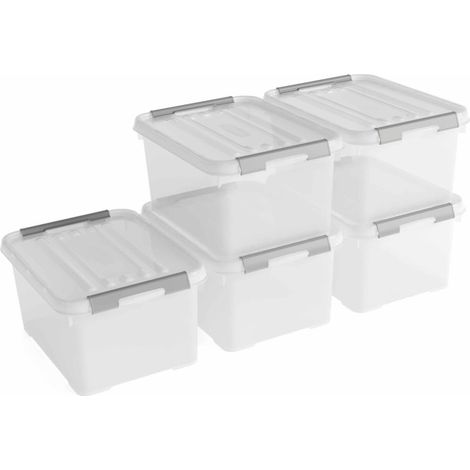 Curver 246385 Scatola in plastica HANDY chiusa, impilabile (L x A x P) 400 x 200 x 290 mm Trasparente 5 pz. (1/4)