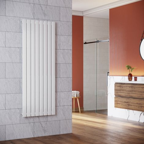 SONNI Radiateur eau chaude en acier Conception murale Vertical Radiateur chauffage central 1600x619mm Panneau Unique Blanc (1108W)