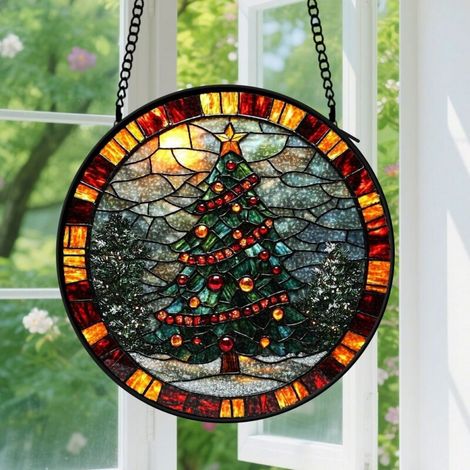 Capteur de soleil en vitrail - décoration spirituelle 15cm (1/4)