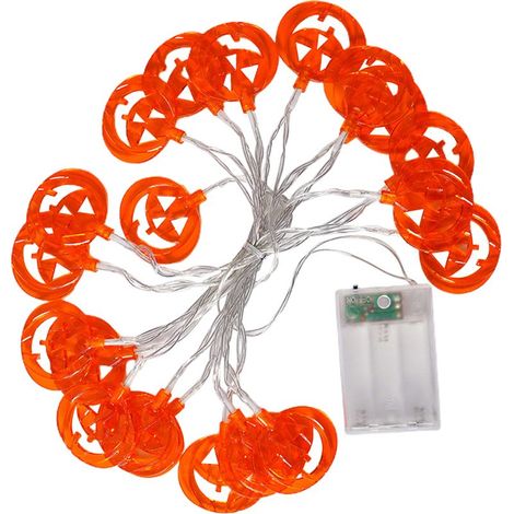 Guirlande lumineuse Halloween 3m 20 LED Citrouille 3D Orange pour Décoration Intérieure Extérieure Fête Thanksgiving (1/5)