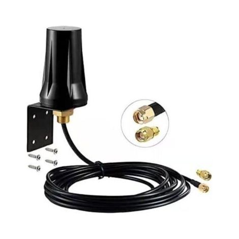 Antenne 4G LTE Exterieur SMA Mâle Mimo 5dBi Omnidirectionnelle Externe Étanche pour 4G LTE Mobile Routeur Passerelle Modem Cellulaire Caméra de Sentier