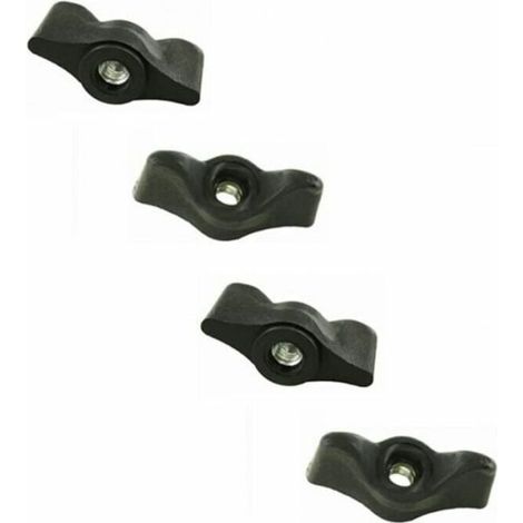 Cyclingcolors – Lot de 4 écrous papillon M8 tête plastique 40mm – Insert acier galvanisé – Pour fixation rapide et sécurisée – Résistant aux chocs (1/2)