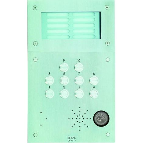 Plaque inox 10bp+grav+ecl URMET 52010G