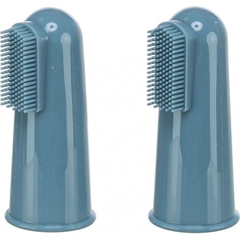 Trixie Silikon-Fingerzahnbürsten-Set, 2-teilig