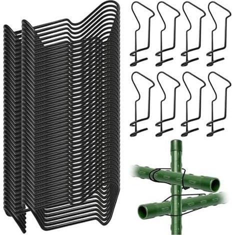 50 Stück Clips zur Pflanzenstützung, geeignet für Bambus-Rankgitter, Verbindungsstücke für Tomaten und Kletterpflanzen (16 mm) – 16 mm (1/5)