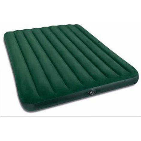 Intex – Matelas gonflable 2 personnes 191 x 137 x 25 cm – Technologie Fiber Tech pour confort – Valve 2 en 1 pour gonflage rapide