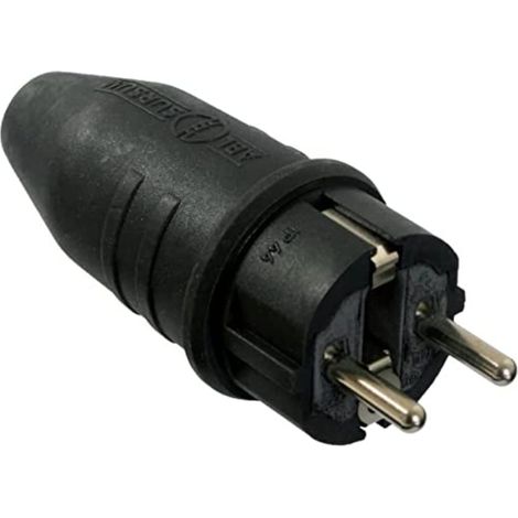 as - Schwabe in gomma a spina 10/16 A, resistente doppio, 1 pezzo, colore: nero, 61412