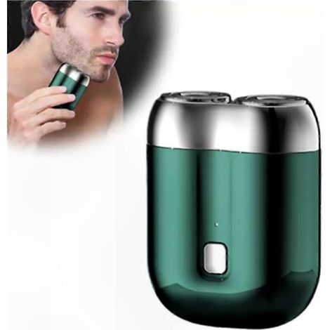 Mini rasoir portable rechargeable USB pour hommes, lame à double anneau 3D, outil de rasage compact pour les voyages (1/5)