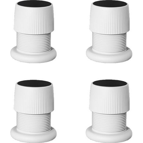 Lot de 4 Rehausseurs Réglables Antidérapants pour Meubles, 4,1 à 6,3 cm for Canapé, Lit, Table, Chaise, White (1/5)