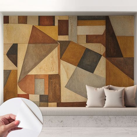 Carta da parati adesiva - lavabile - decorazione murale - per cucina - pellicola decorativa Astrazione geometrica 208x146 cm (1/5)