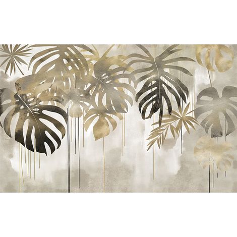 Papier peint panoramique - Feuilles tropicales - 130 cm x 81 cm (1/2)