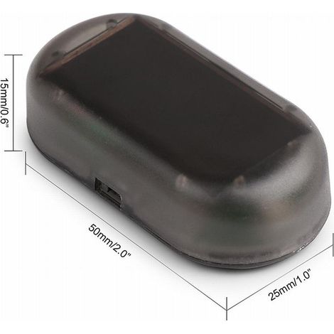 Alarme antivol solaire factice pour voiture, feu LED clignotant de sécurité anti-effraction, simulateur de dissuasion avec capteur lumineux, accessoire automobile extérieur. (1/5)