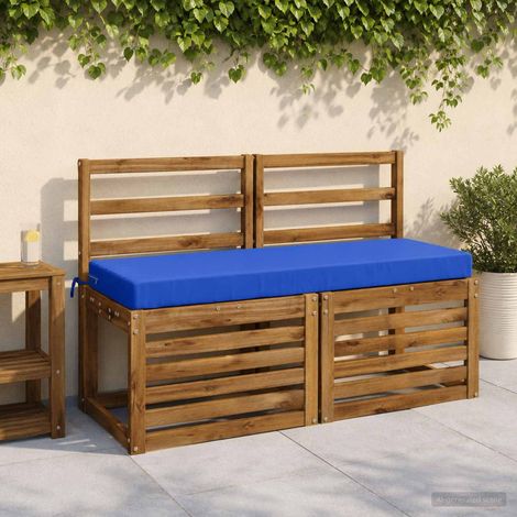 vidaXL Cojín de banco SOEST 100% Poliéster Azul Royal 110 x 40 x 8 cm (1/5)