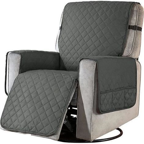Housse de Fauteuil , pour Fauteuil Relax avec accoudoirs, 1 Place avec Poches, Housse de Fauteuil, (1/4)