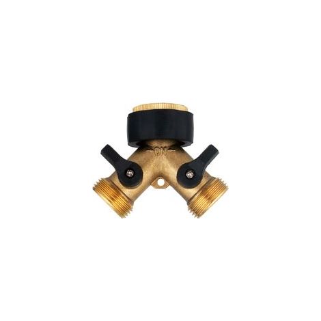 Distributeur en Y 2 voies 3/4 pouces, raccord pour connexion de 2 appareils d'arrosage – (1/5)