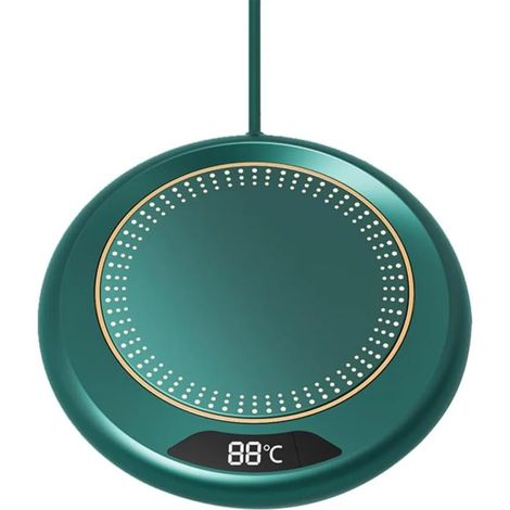 Scalda-tazze da scrivania per ufficio, scalda-tazze elettrico con 3 impostazioni di temperatura, spegnimento automatico, scalda-tazze intelligente per scrivania, verde. (1/5)