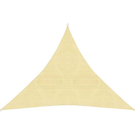 Voile d'ombrage - Toile solaire - Voile de parasol 160 g/m² Beige 3x3x3 m PEHD Chic-905599 (1/5)