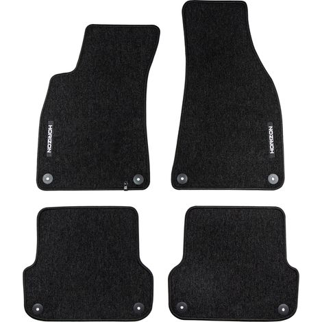 Tapis de sol pour Audi A4 B6 2000-2006 / A4 B7 2004-2008 Velours Noir 4Pcs (1/5)