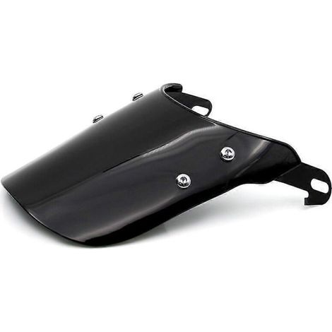 Déflecteur de vent sport compact et personnalisé noir/transparent pour motos, pare-brise rétro 4-7 pouces, compatible avec phares, universel pour Yamaha et Harley-Davidson. (1/5)