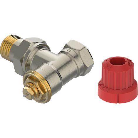 Danfoss M30 Ventilgehäuse MIO 15 M30x1,5, R 1/2", Eckausführung, matt vernickelt