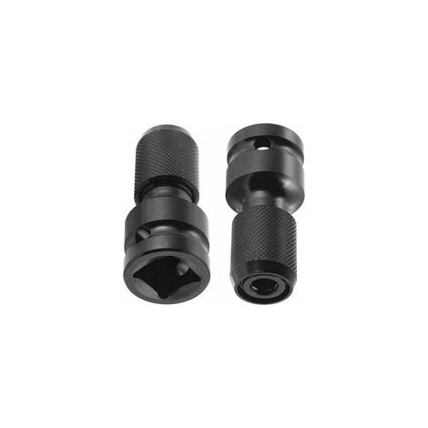 Adaptadores de vaso de 1/2" cuadrado a 1/4", adaptador de vaso hexagonal con trinquete, convertidor de mandril de liberación rápida para llave de impacto y portapuntas de destornillador, 2 piezas