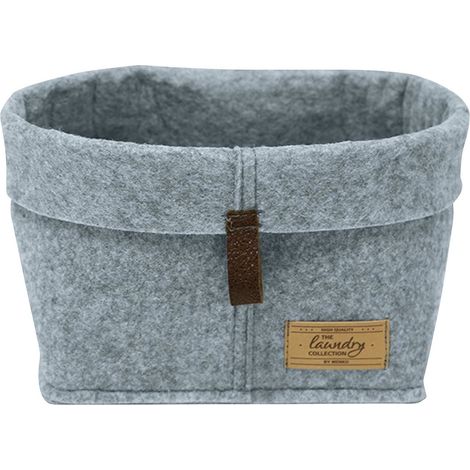 Kosmetik-Organizer FELI, Filz-Imitation, grau, 18 x 13 x 12 cm, Wenko