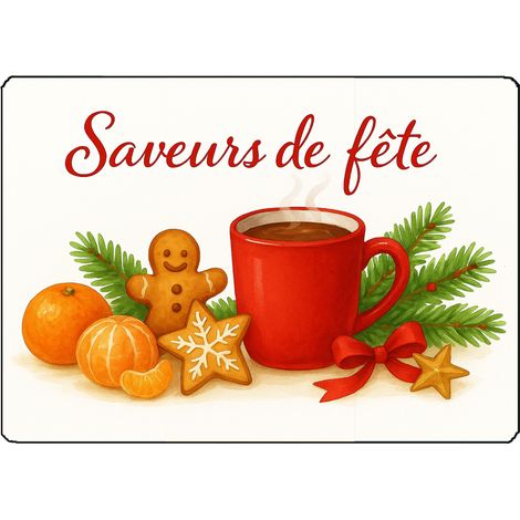 Planche à découper en verre Saveurs de fête (1/2)