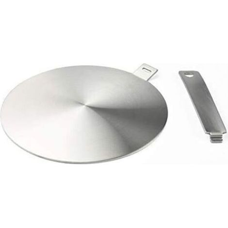 Adaptateur à induction, disque convertisseur pour plaque de cuisson à induction, plaque de diffusion de chaleur avec poignée et base séparables 20 cm (1/5)