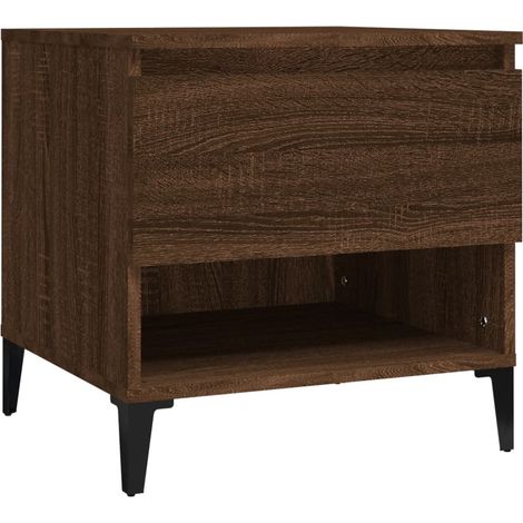Table d'appoint bout de canapé console 50 x 46 x 50 cm bois d'ingénierie marron DEC032407