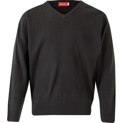 Jersey Punto Fino Con Cuello En Pico GRIS XL